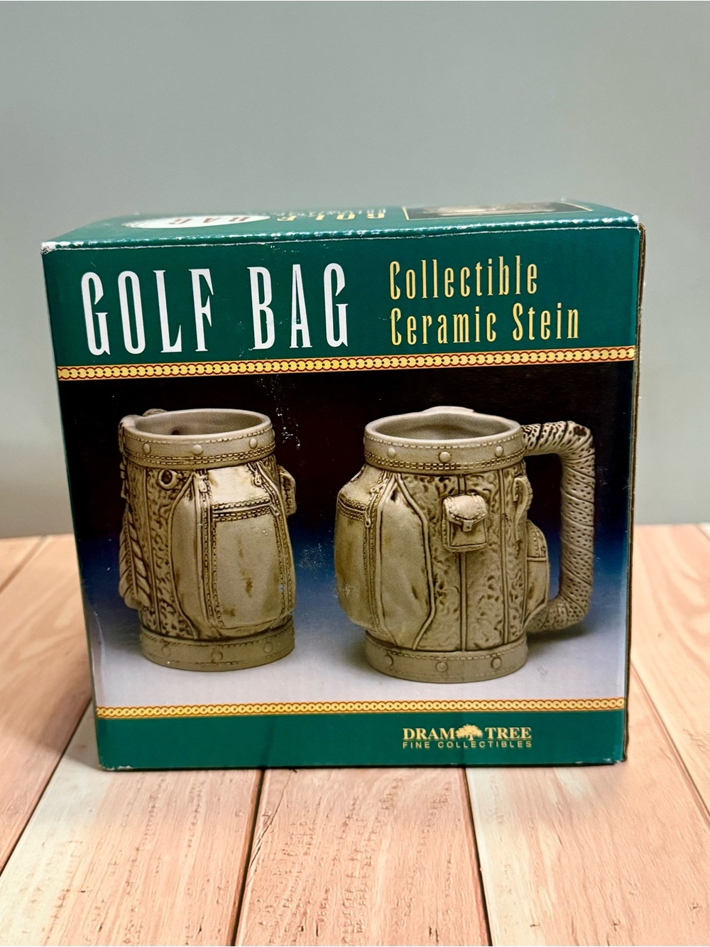 Vintage Dram Tree Fine Collectibles Golf Bag Ceramic Stein Mug with Original Box
